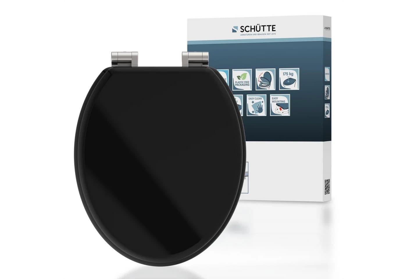 Schütte WC-Sitz SPIRIT Schwarz mit Absenkautomatik und MDF-Holzkern - Bild 2