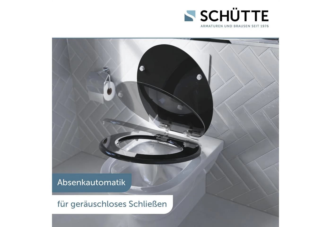 Schütte WC-Sitz SPIRIT Schwarz mit Absenkautomatik und MDF-Holzkern - Bild 3