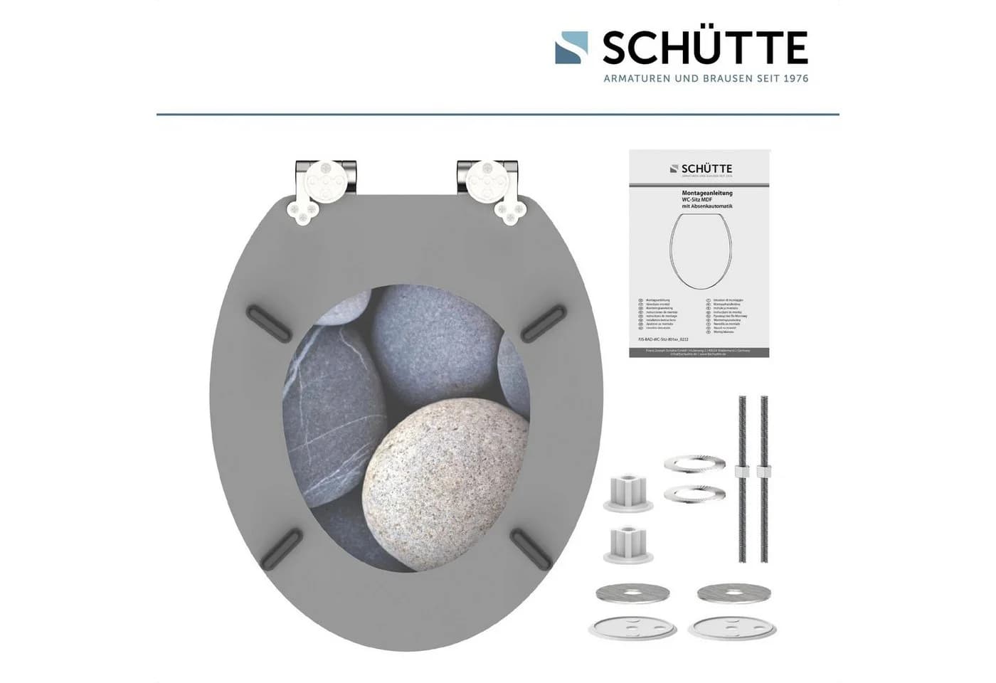 Schütte WC-Sitz GREY STONES Bunt mit Absenkautomatik - Bild 5