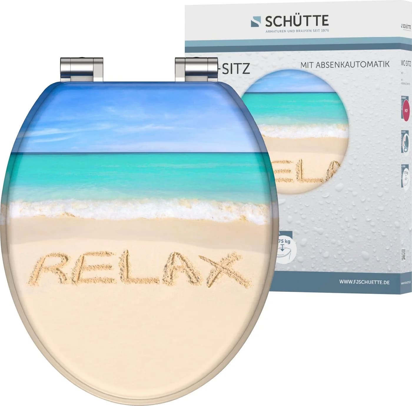 Schütte WC-Sitz Relax mit Absenkautomatik und Strandmotiv - Bild 3