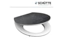 Schütte WC-Sitz BLACK STONE Schwarz MDF High Gloss mit Absenkautomatik Bild 3
