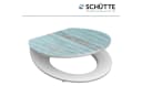 Schütte WC-Sitz Blue Wood Türkis/Holzfarben Hochglanz mit SoftClose Bild 2