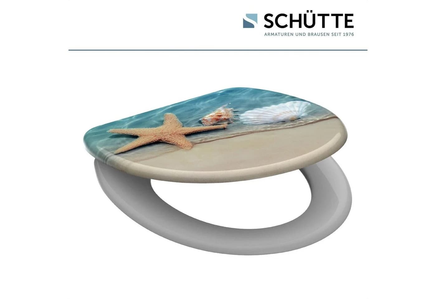 Schütte WC-Sitz Segeln Strand Bunt Duroplast Absenkautomatik - Bild 3