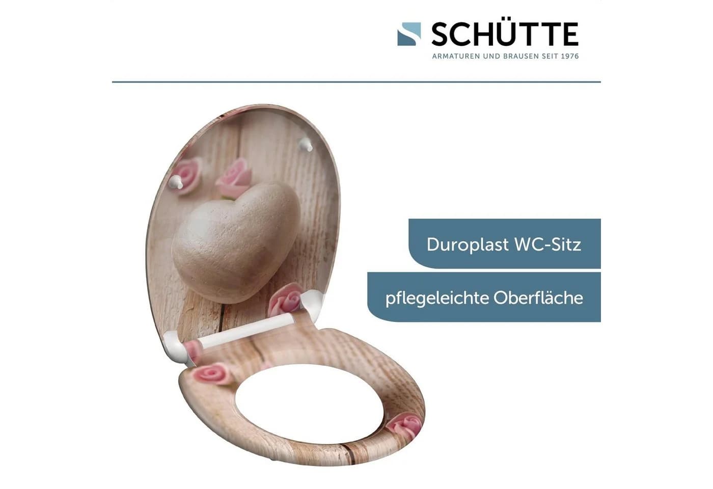 Schütte WC-Sitz Romantik Duroplast mit Absenkautomatik und Schnellverschluss - Bild 5