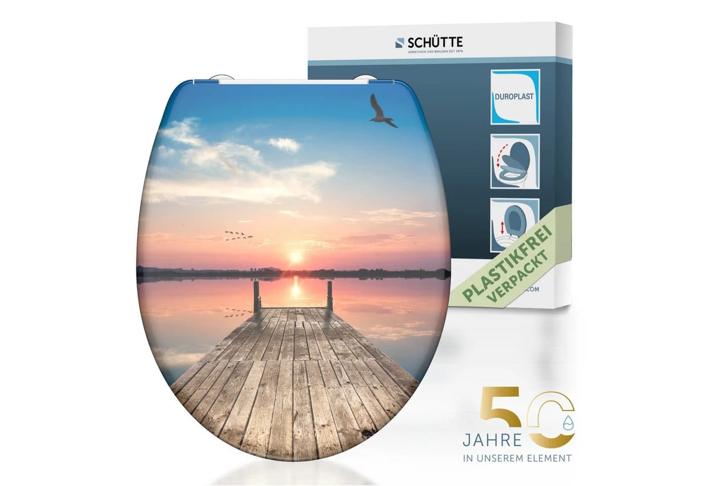 Schütte WC-Sitz SUNSET SKY Duroplast mit Absenkautomatik Standardmaß - Bild 3