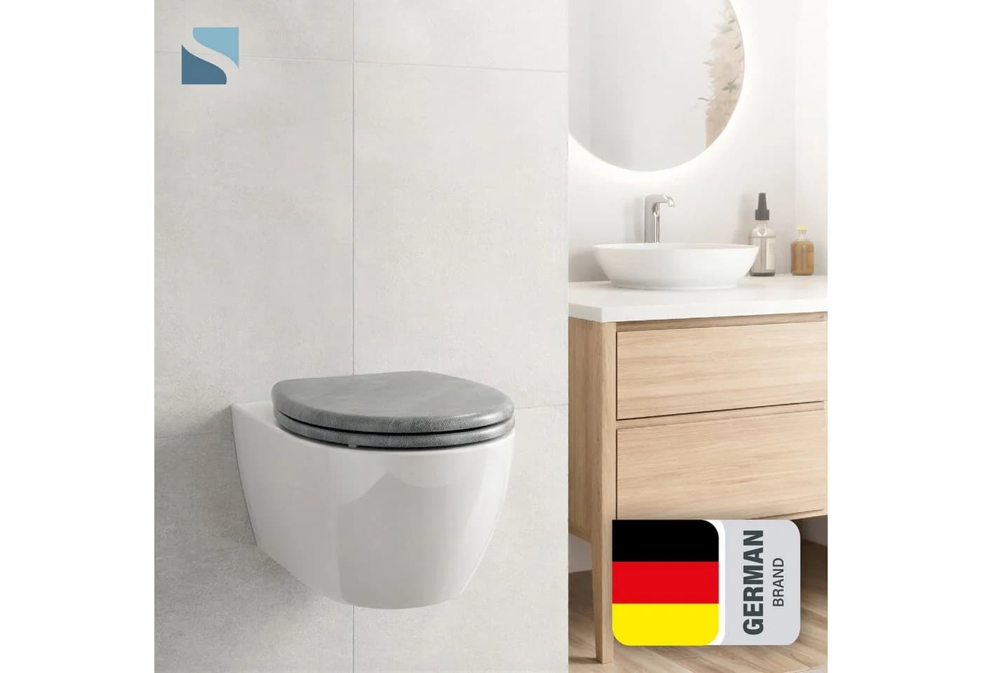 Schütte WC-Sitz LIGHT CONCRETE Grau Absenkautomatik Duroplast