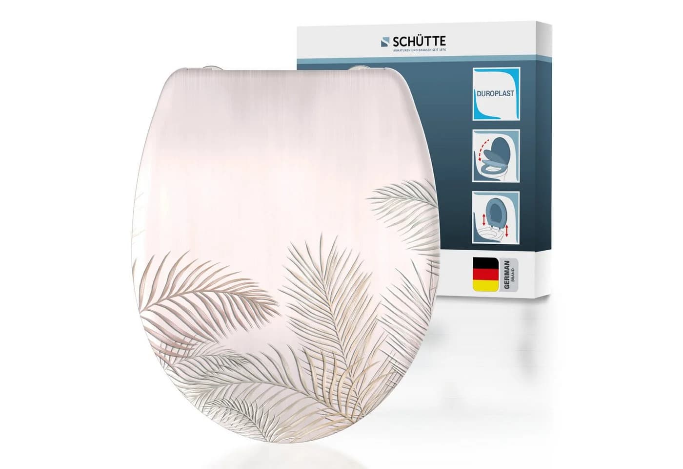 Schütte WC-Sitz PALM LEAVES O-Form Duroplast Beige - Bild 2