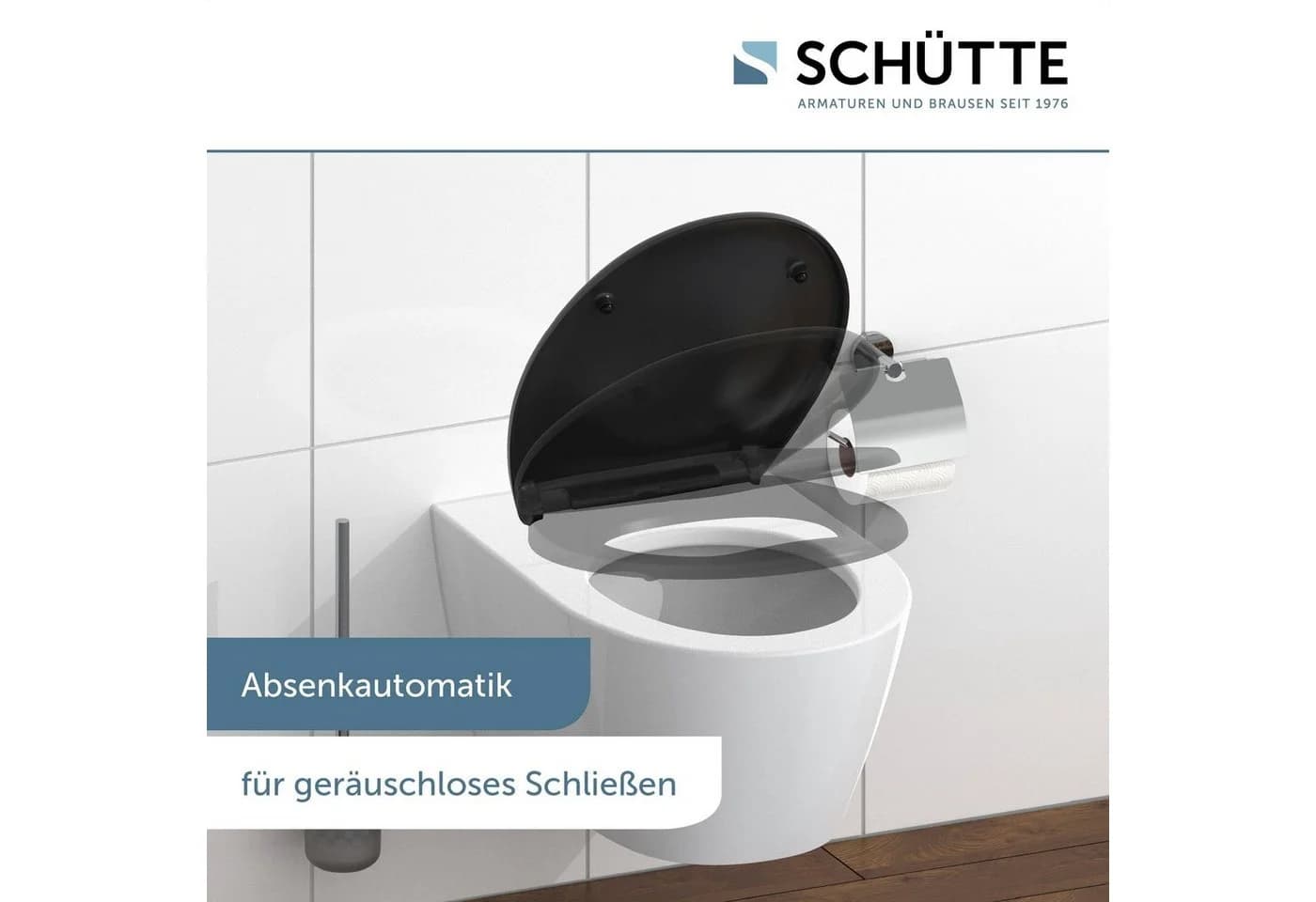 Schütte Duroplast WC-Sitz Schwarz mit Absenkautomatik und Schnellverschluss - Bild 2
