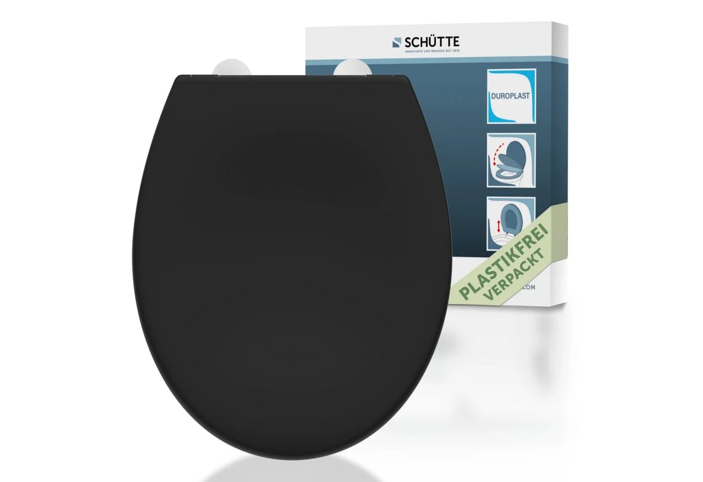 Schütte Duroplast WC-Sitz Schwarz mit Absenkautomatik und Schnellverschluss - Bild 3