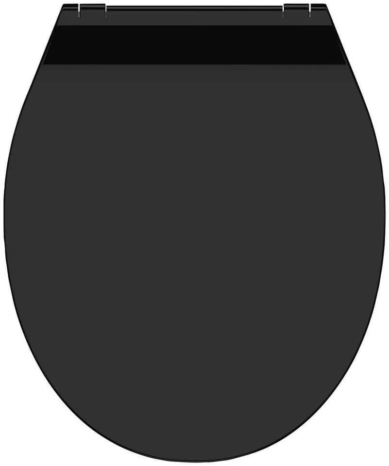 Schütte WC-Sitz SLIM Schwarz Duroplast Absenkautomatik