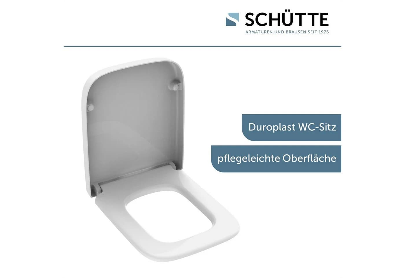 Schütte WC-Sitz Duroplast Weiß mit Absenkautomatik und Schnellverschluss - Bild 4