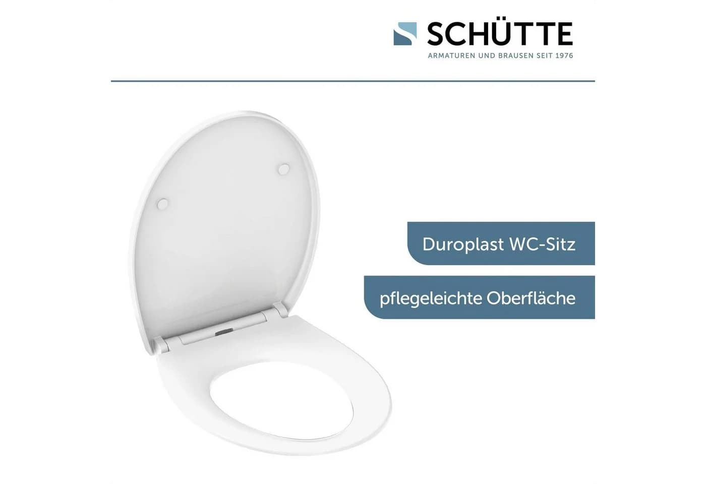 Schütte WC-Sitz mit LED, Absenkautomatik, Schnellverschluss Weiss - Bild 5