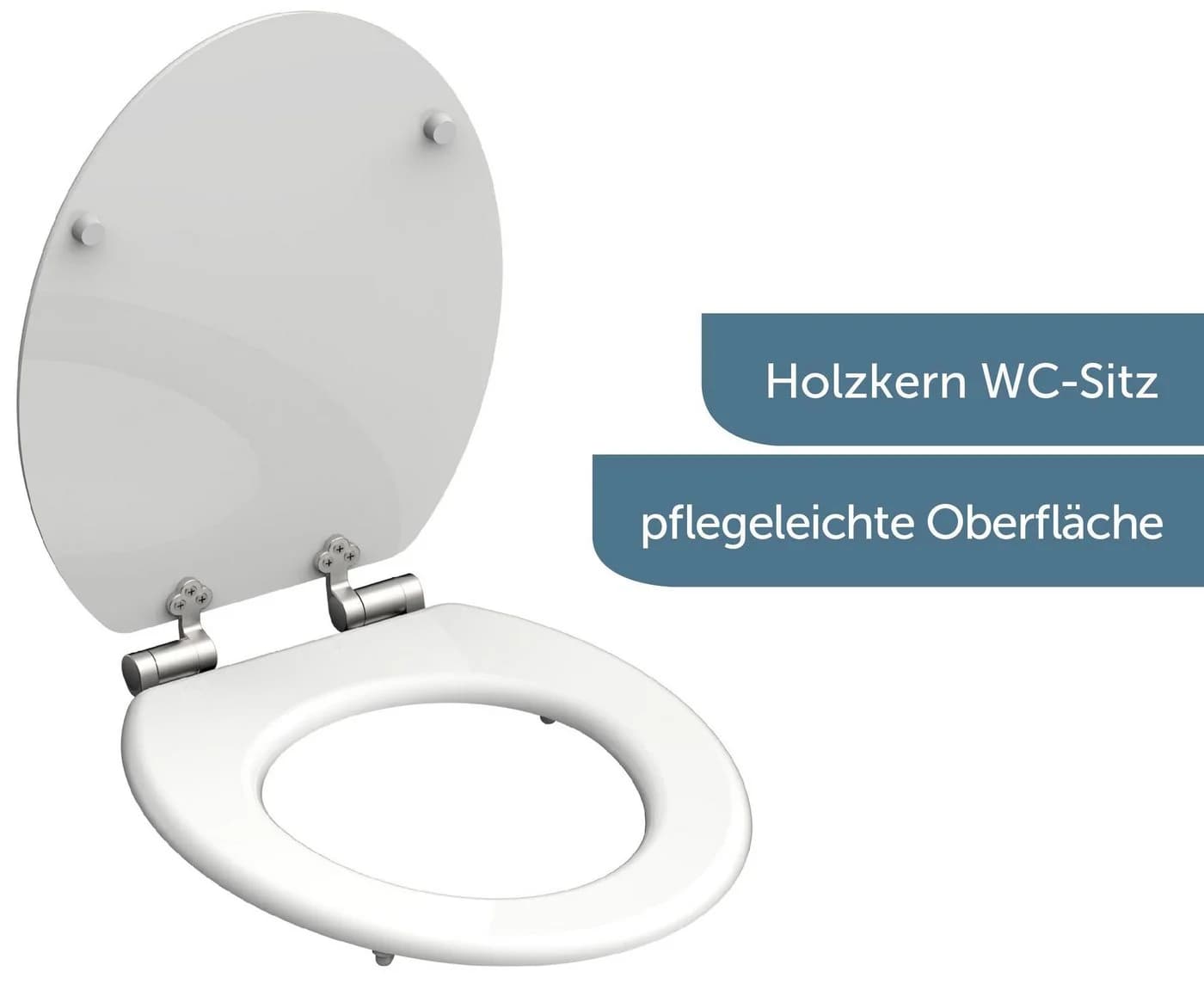 Schütte WC-Sitz WHITE mit Absenkautomatik und Holzkern - Bild 4