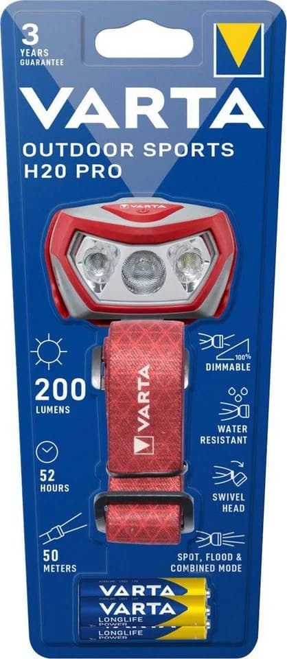 VARTA Kopflampe Outdoor Sports H20 Pro inkl. 3xAAA Batterien - Bild 2