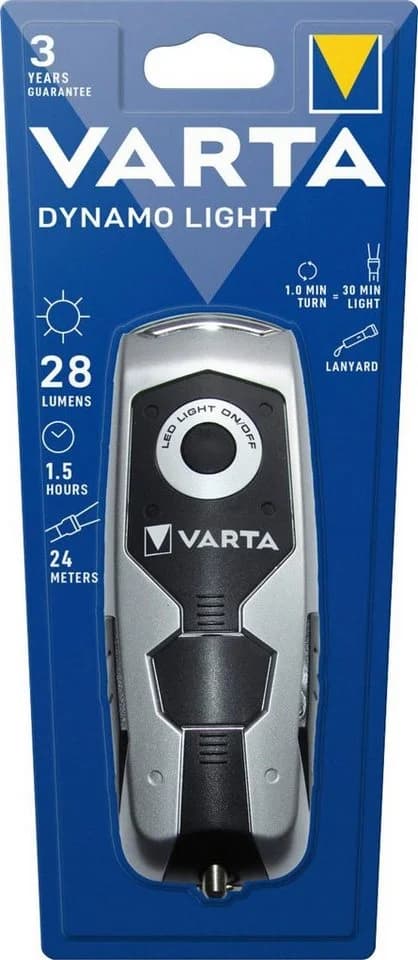 VARTA Taschenlampe DYNAMO LIGHT LED mit Kurbel - Schwarz/Grau - Bild 2