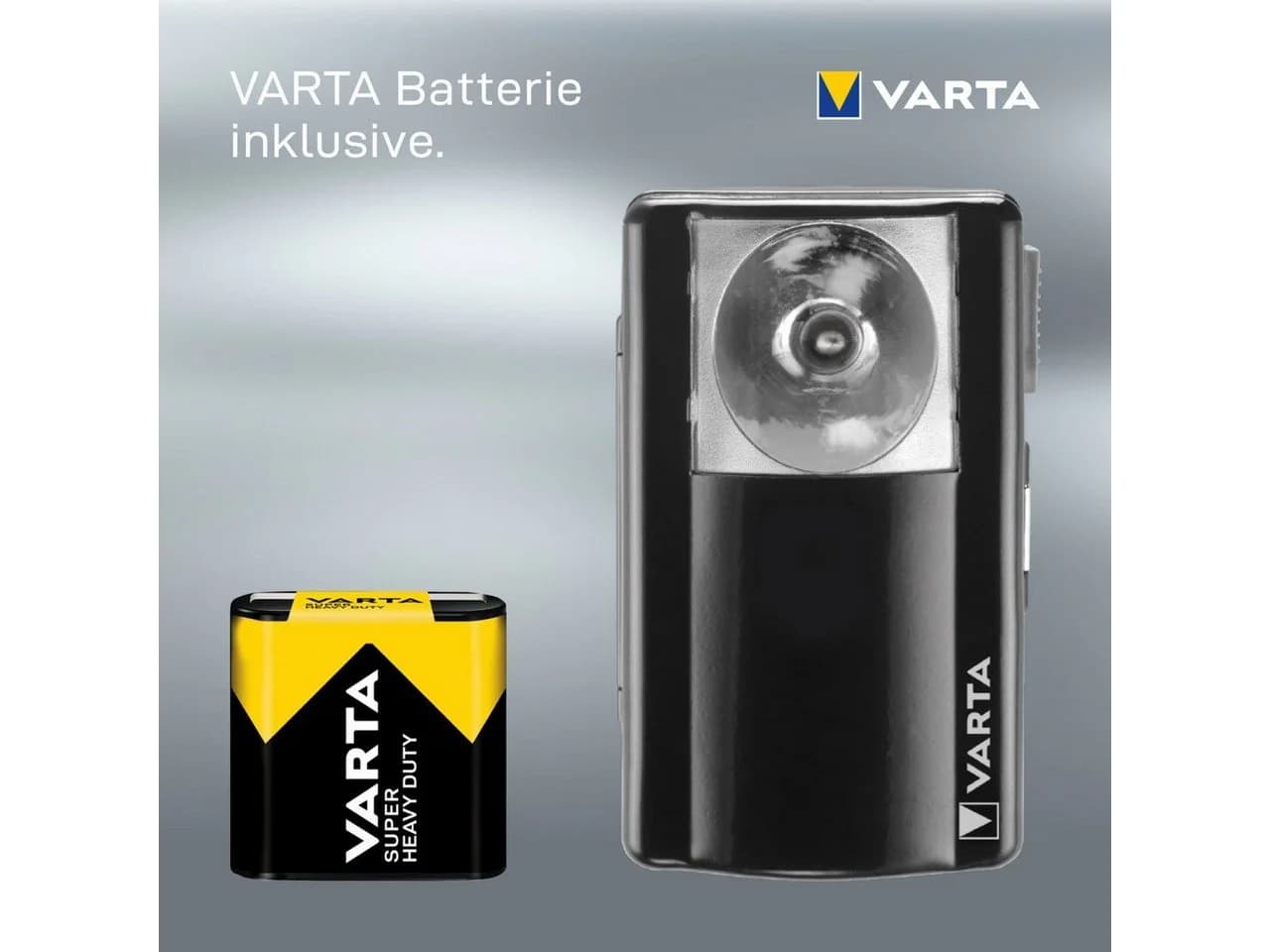 Varta Palm Light Taschenlampe Schwarz Metall mit Clip - Bild 3