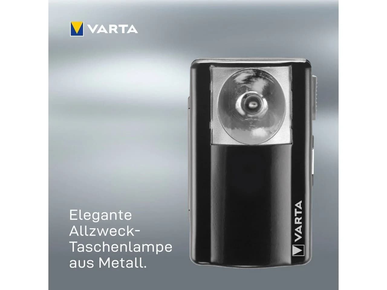 Varta Palm Light Taschenlampe Schwarz Metall mit Clip - Bild 4
