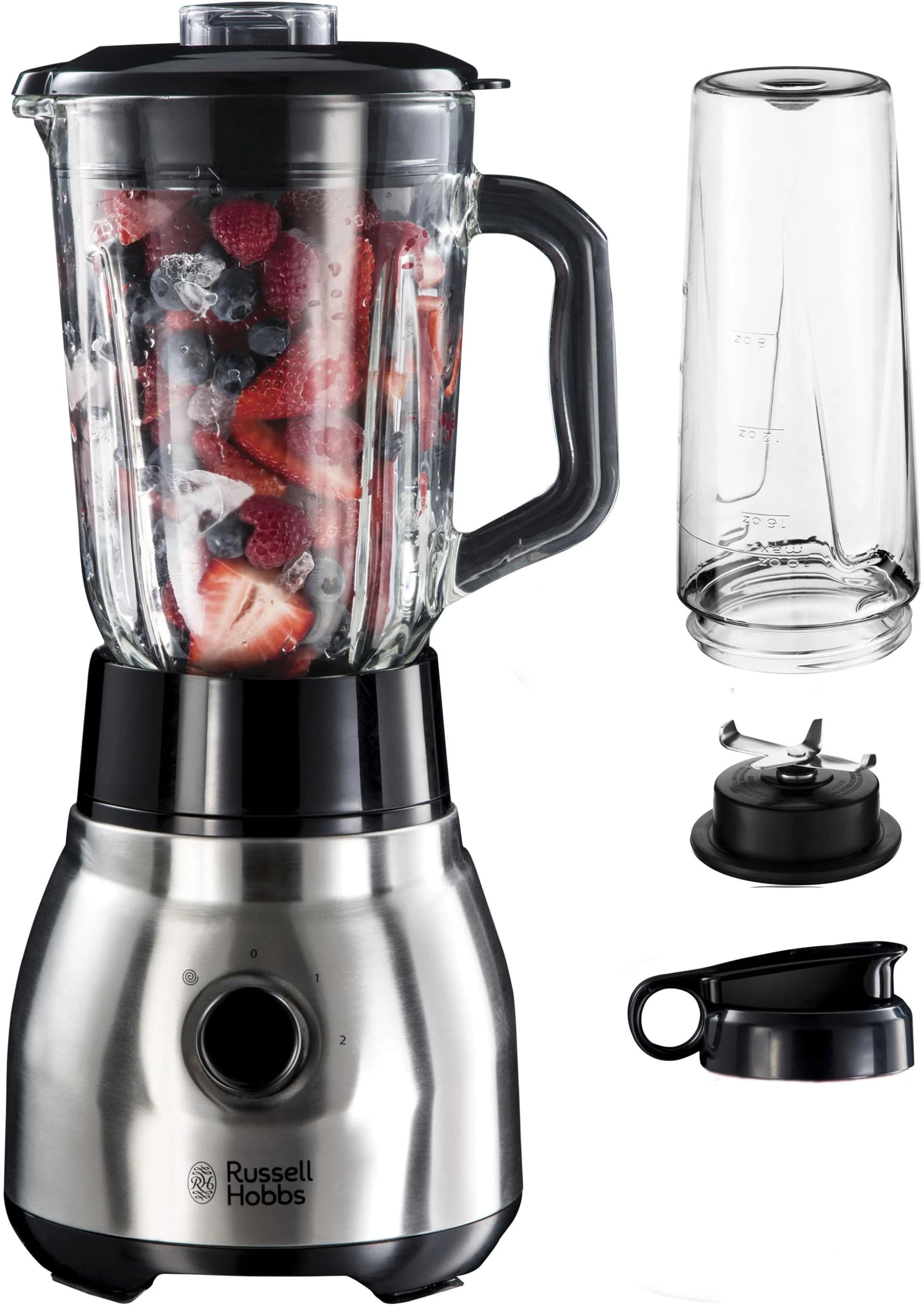 RUSSELL HOBBS Standmixer 2-in-1 Edelstahl 600 W