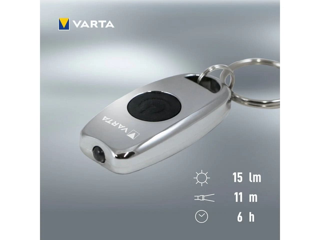 VARTA Taschenlampe Ultrakompakte Schlüsselkettenleuchte Silber Aluminium - Bild 5
