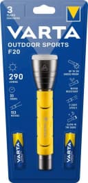 VARTA Outdoor Sports Taschenlampe F20 LED inkl. 2x AA Batterien Gelb/Silber Bild 1