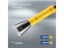 VARTA Outdoor Sports Taschenlampe F20 LED inkl. 2x AA Batterien Gelb/Silber Bild 4