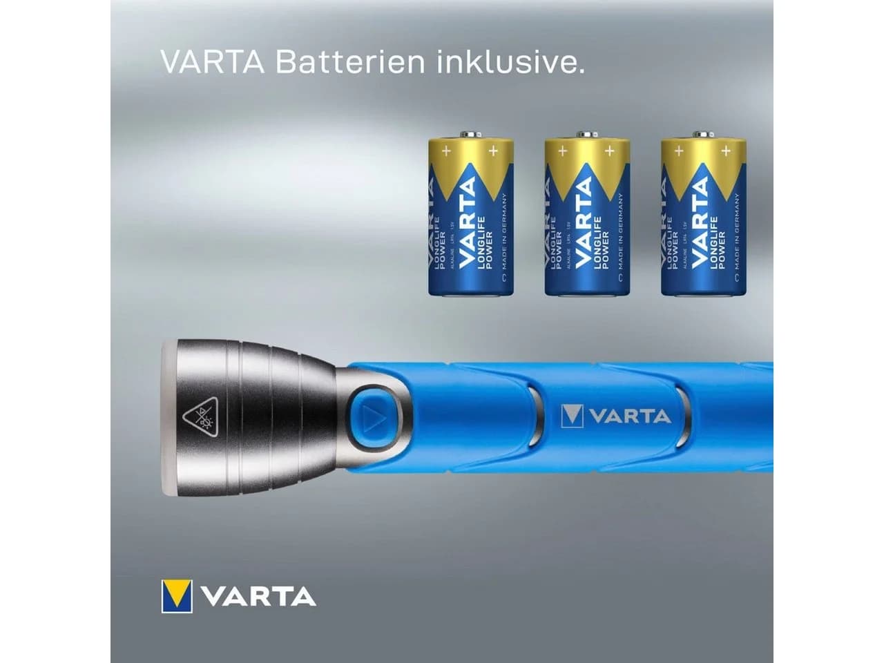 VARTA Outdoor Sports F30 Taschenlampe Blau mit 3 Batterien - Bild 4