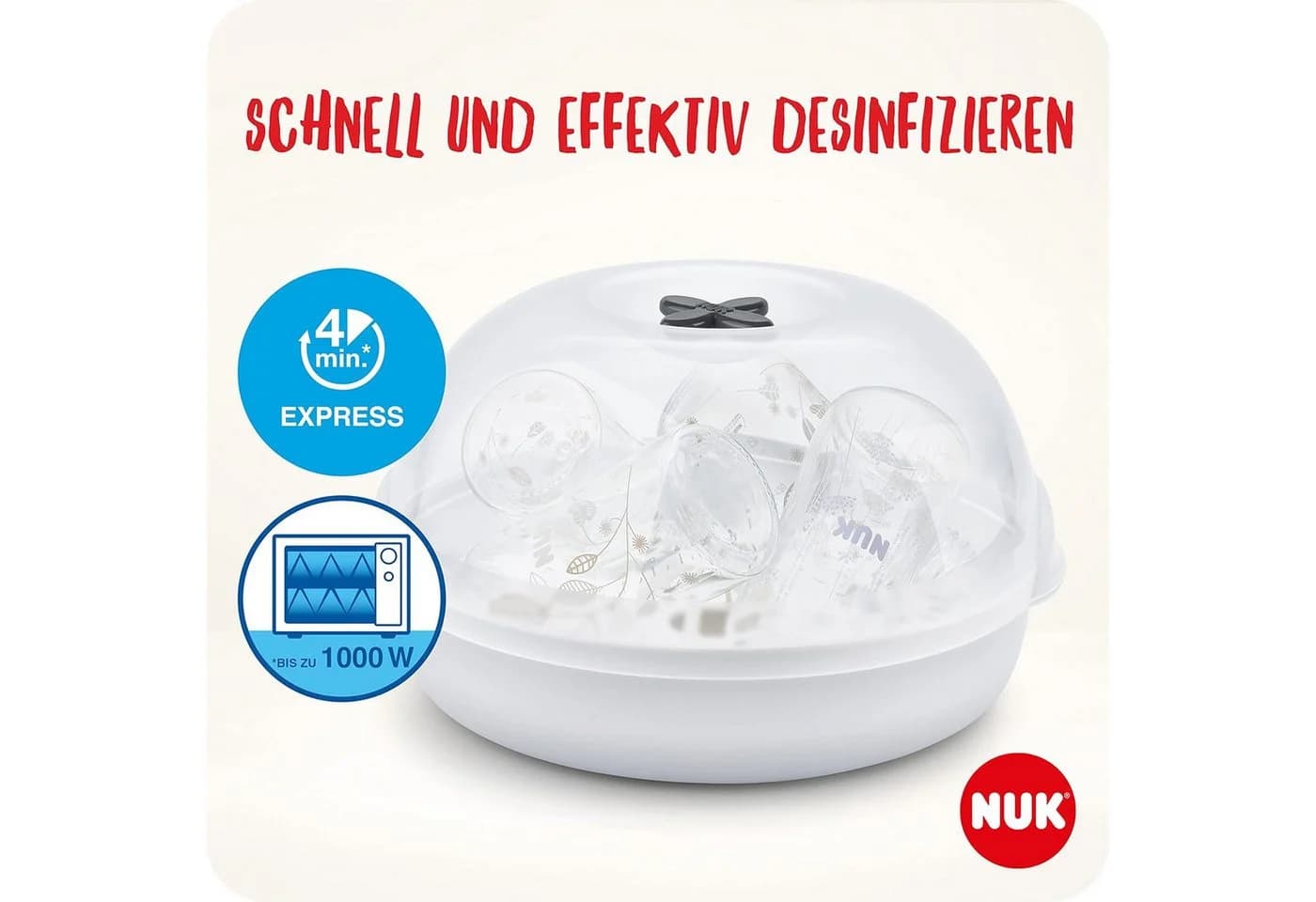 NUK Micro Express Plus Dampf-Vaporisator Transparent
