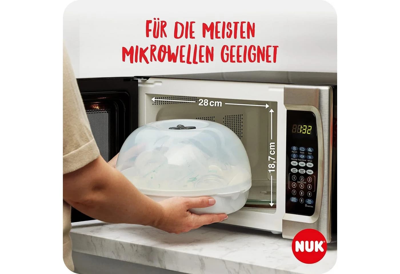 NUK Micro Express Plus Dampf-Vaporisator Transparent - Bild 4