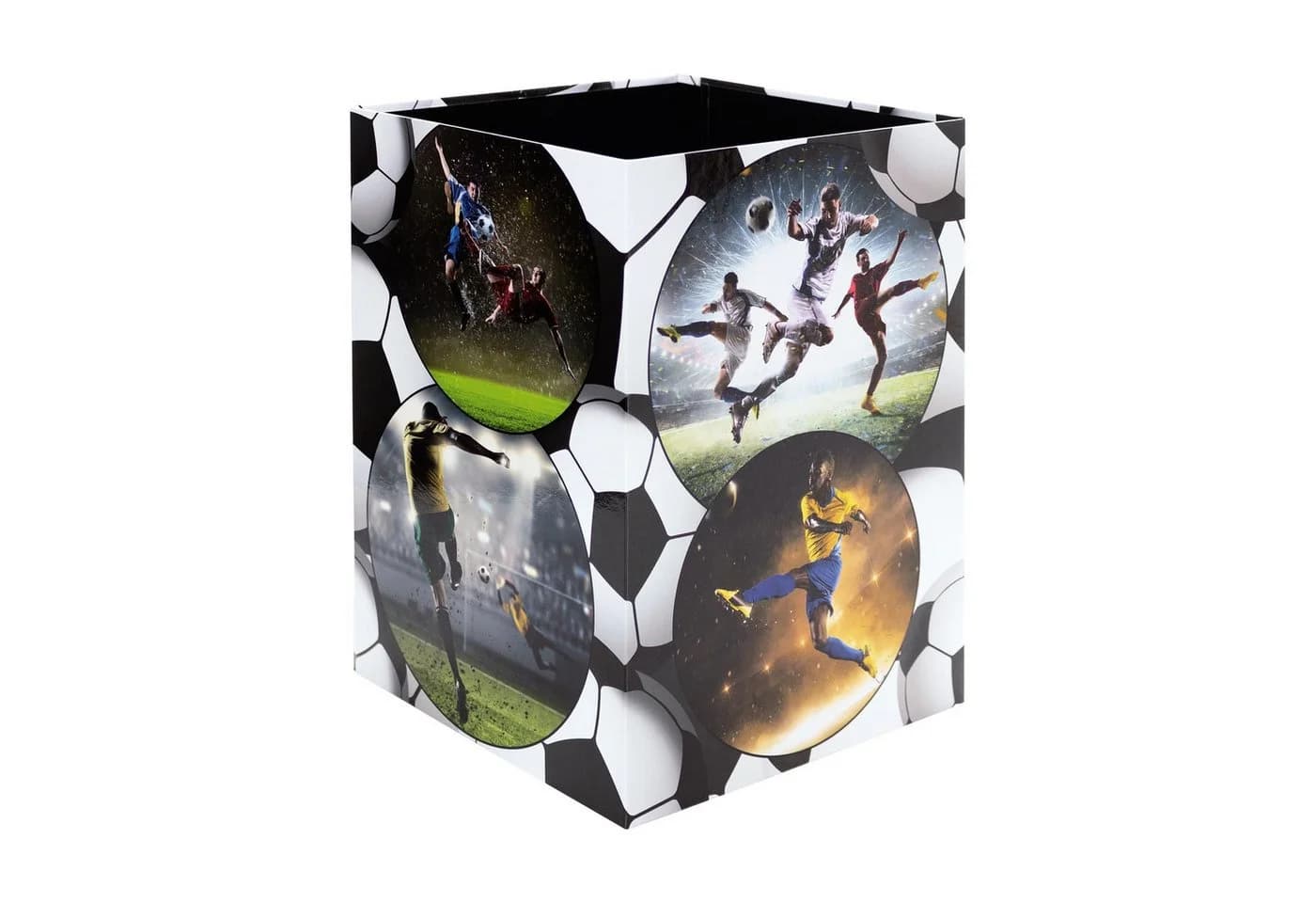 HERMA Papierkorb 15L Fußball-Design Stabiler Karton - Bild 2