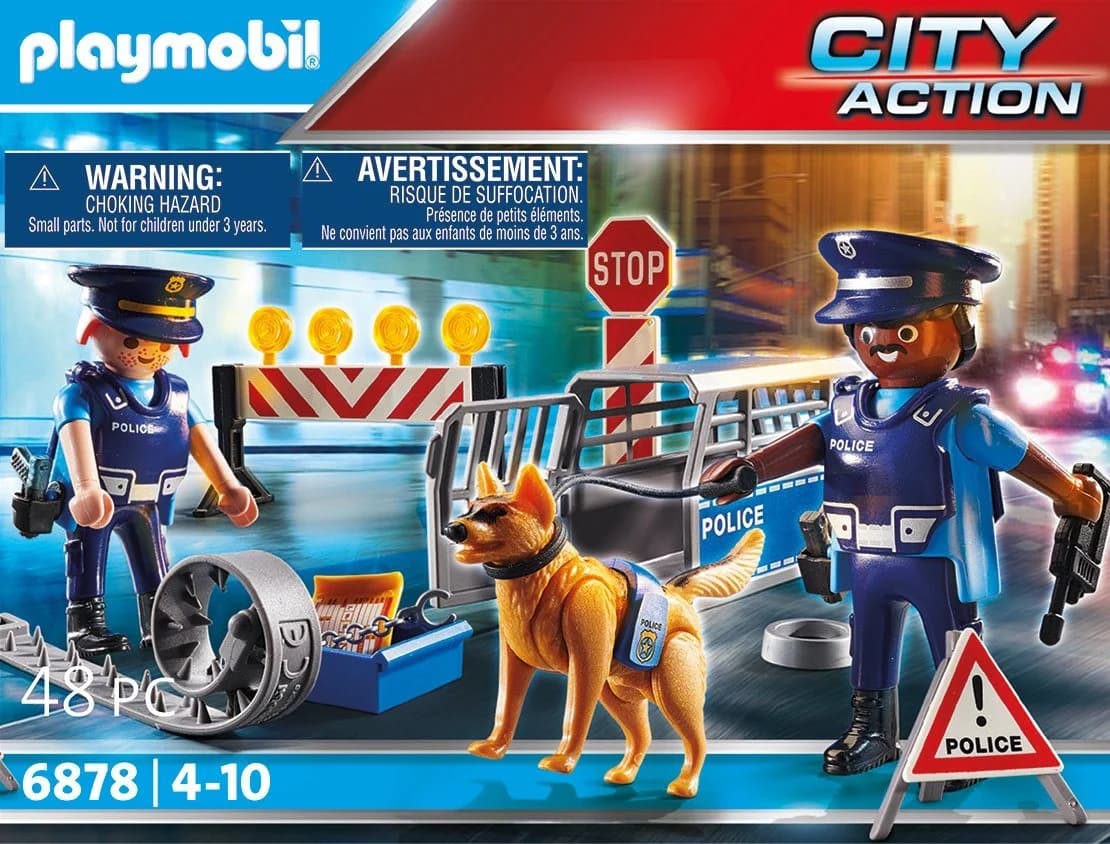 Playmobil Polizei-Straßensperre 6878 Bunt Konstruktions-Spielset - Bild 3