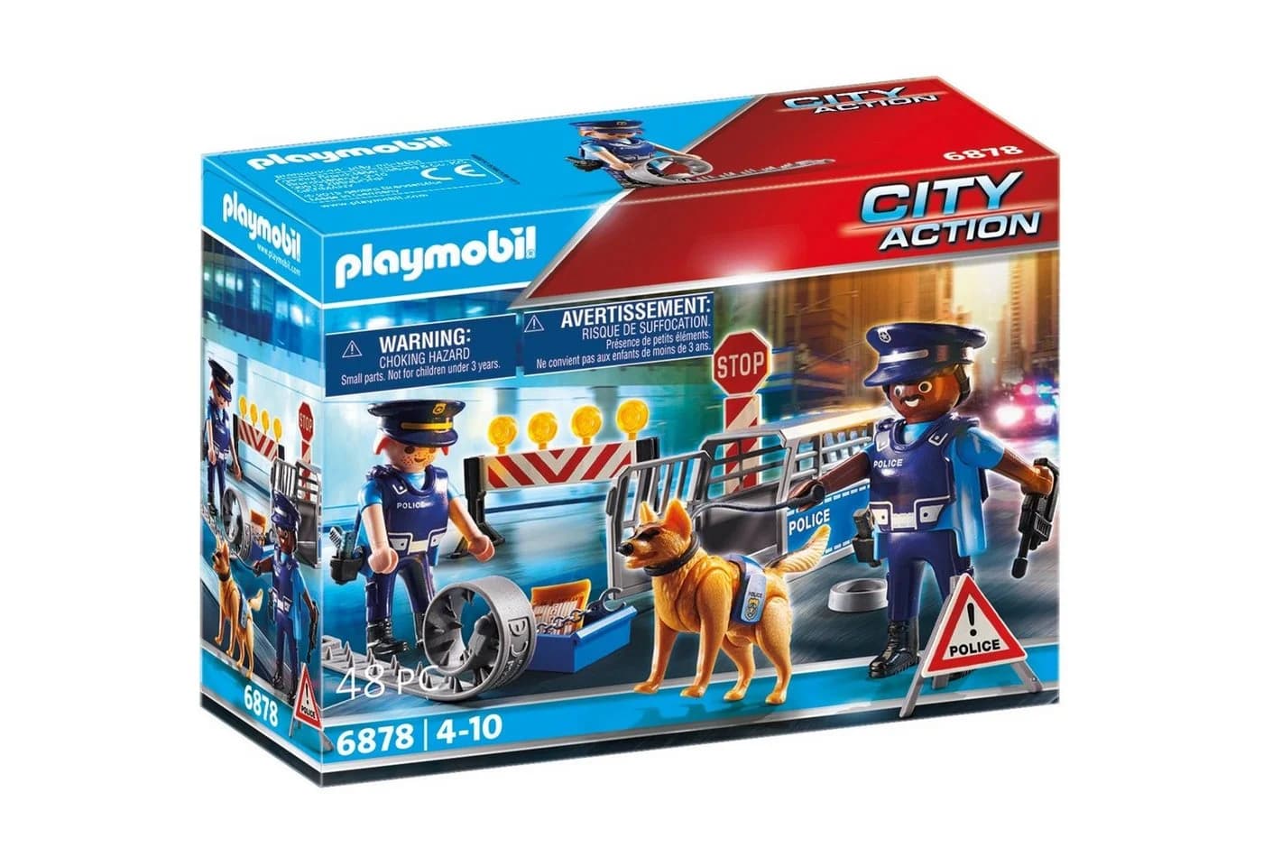 Playmobil Polizei-Straßensperre 6878 Bunt Konstruktions-Spielset - Bild 4