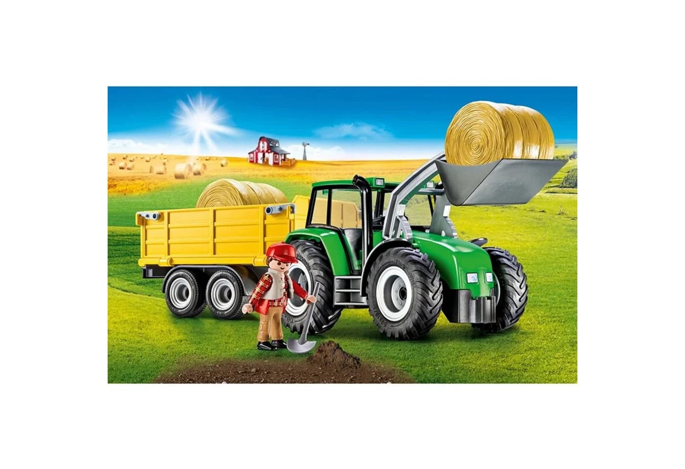 Playmobil Country 9317 Traktor mit Anhänger 47 Teile Bunt
