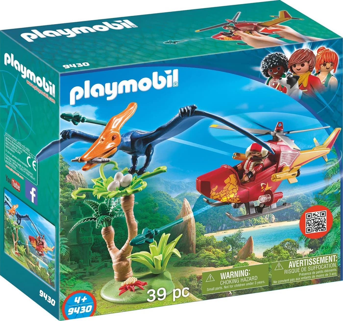 Playmobil Helikopter mit Flugsaurier - Action Set