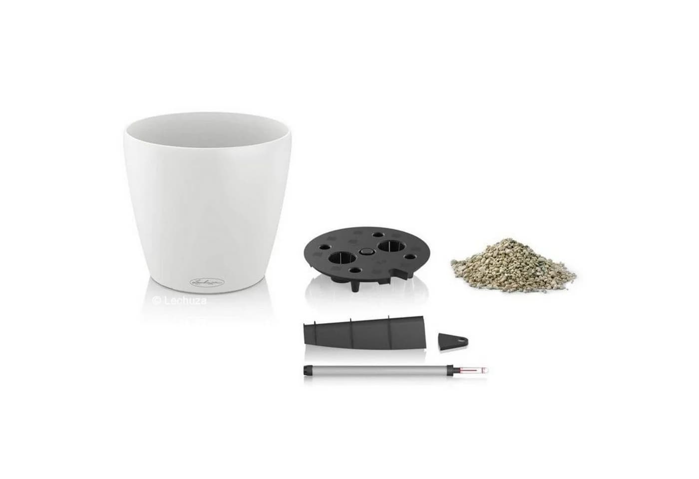 Lechuza Pflanzkübel Classico Color 28 weiß Komplettset