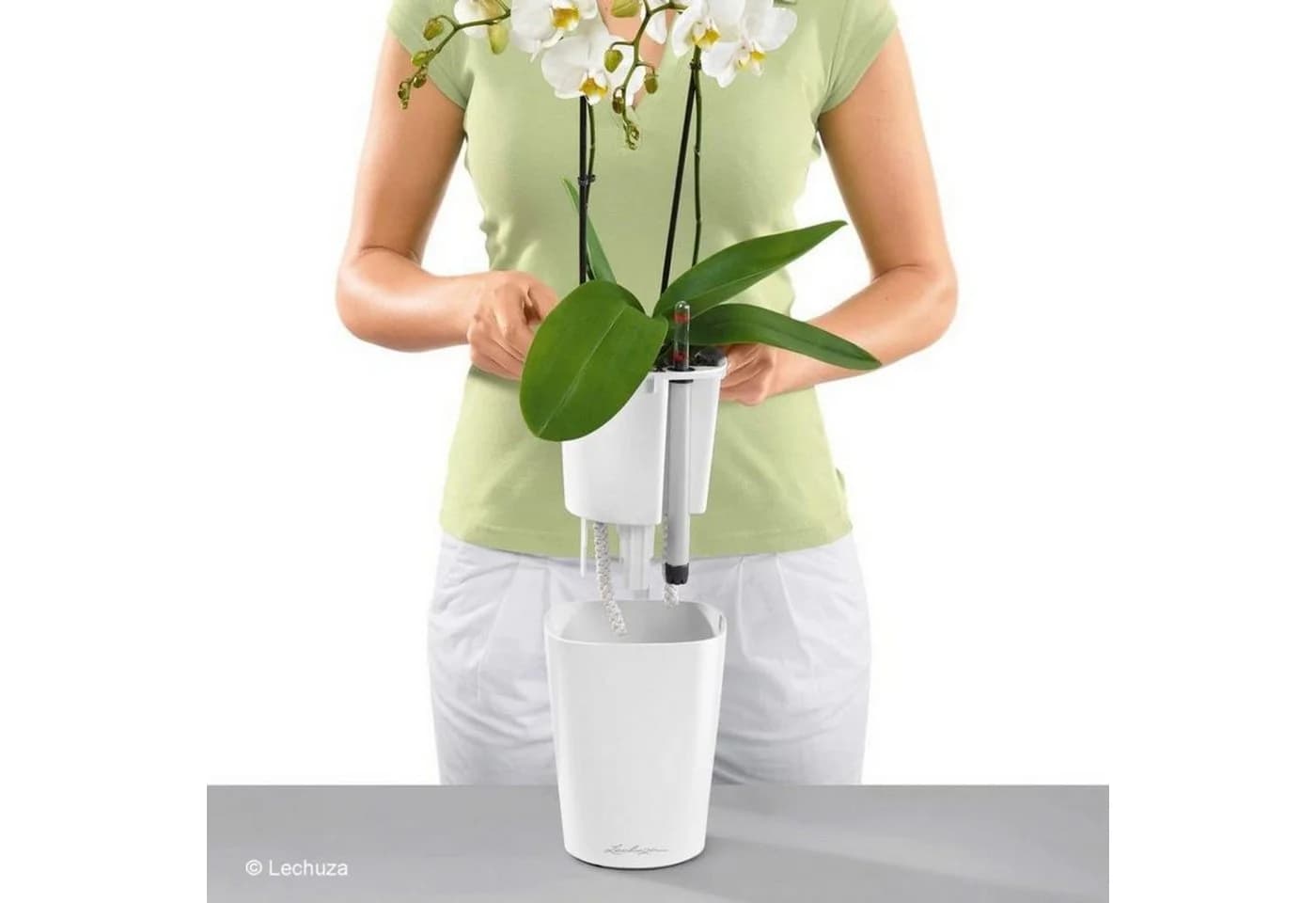 Lechuza® Blumentopf Deltini anthrazit metallic Pflanztopf - Bild 4