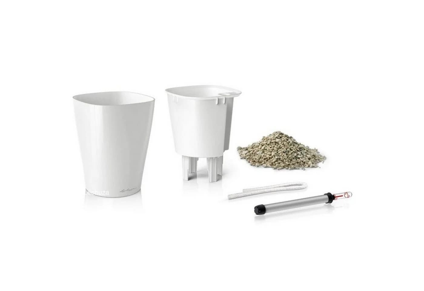 Lechuza® Blumentopf Deltini taupe hochglanz Pflanztopf