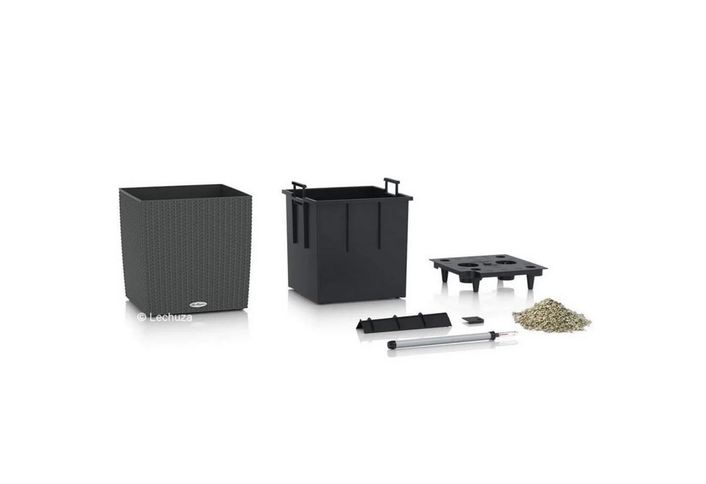 Lechuza® Pflanzkübel Cube Cottage 40 Granit