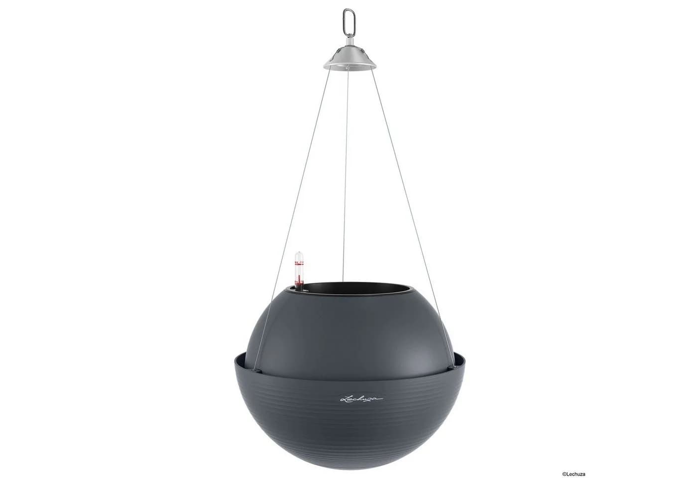Lechuza Hängeampel Bola Color 32 schiefergrau mit Bewässerungssystem - Bild 2