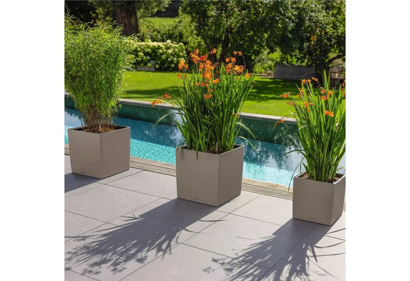 Lechuza® Blumentopf CUBE Color 40 sandbraun - Bild 5