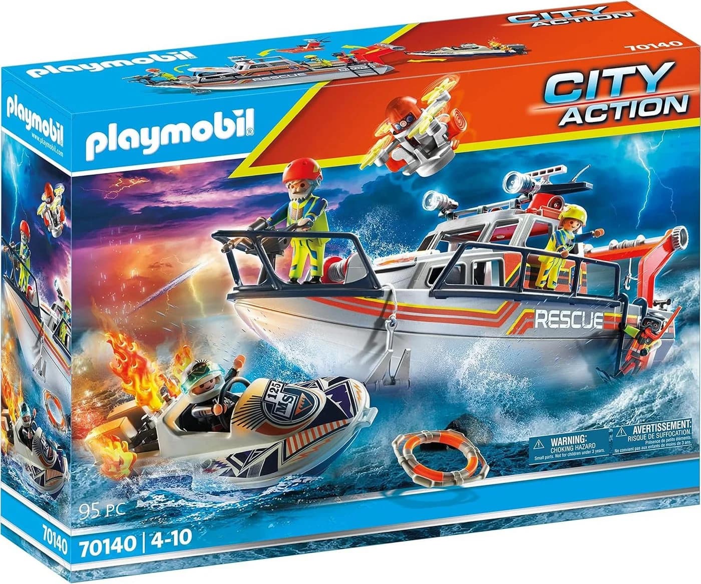 Playmobil Feuerwehr Set – Rettungseinsatz auf dem Wasser Spielbausteine - Bild 2