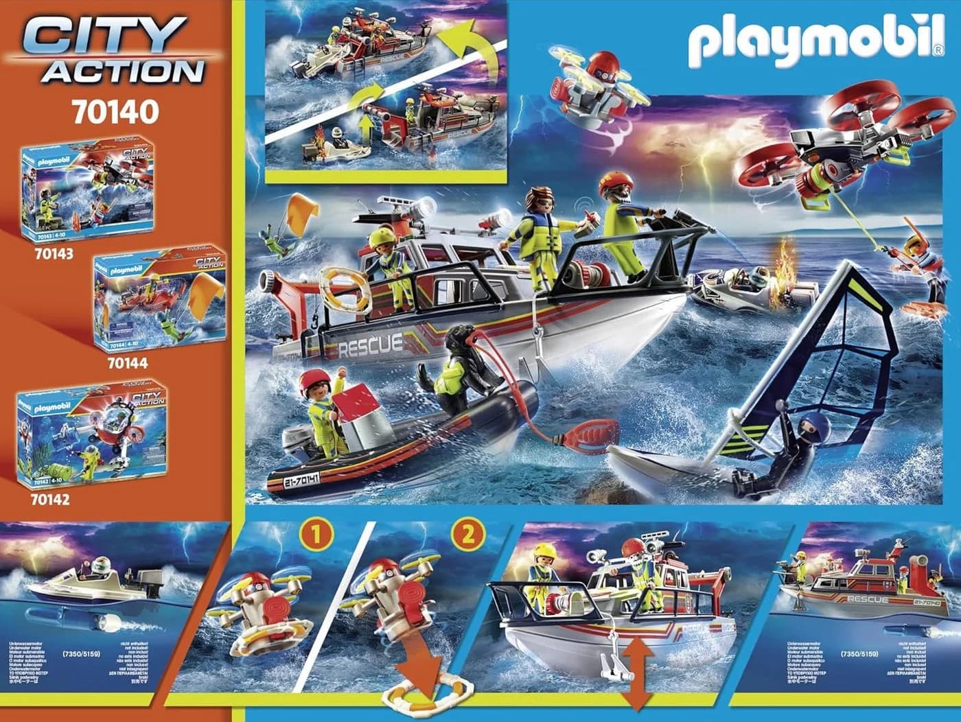 Playmobil Feuerwehr Set – Rettungseinsatz auf dem Wasser Spielbausteine - Bild 3