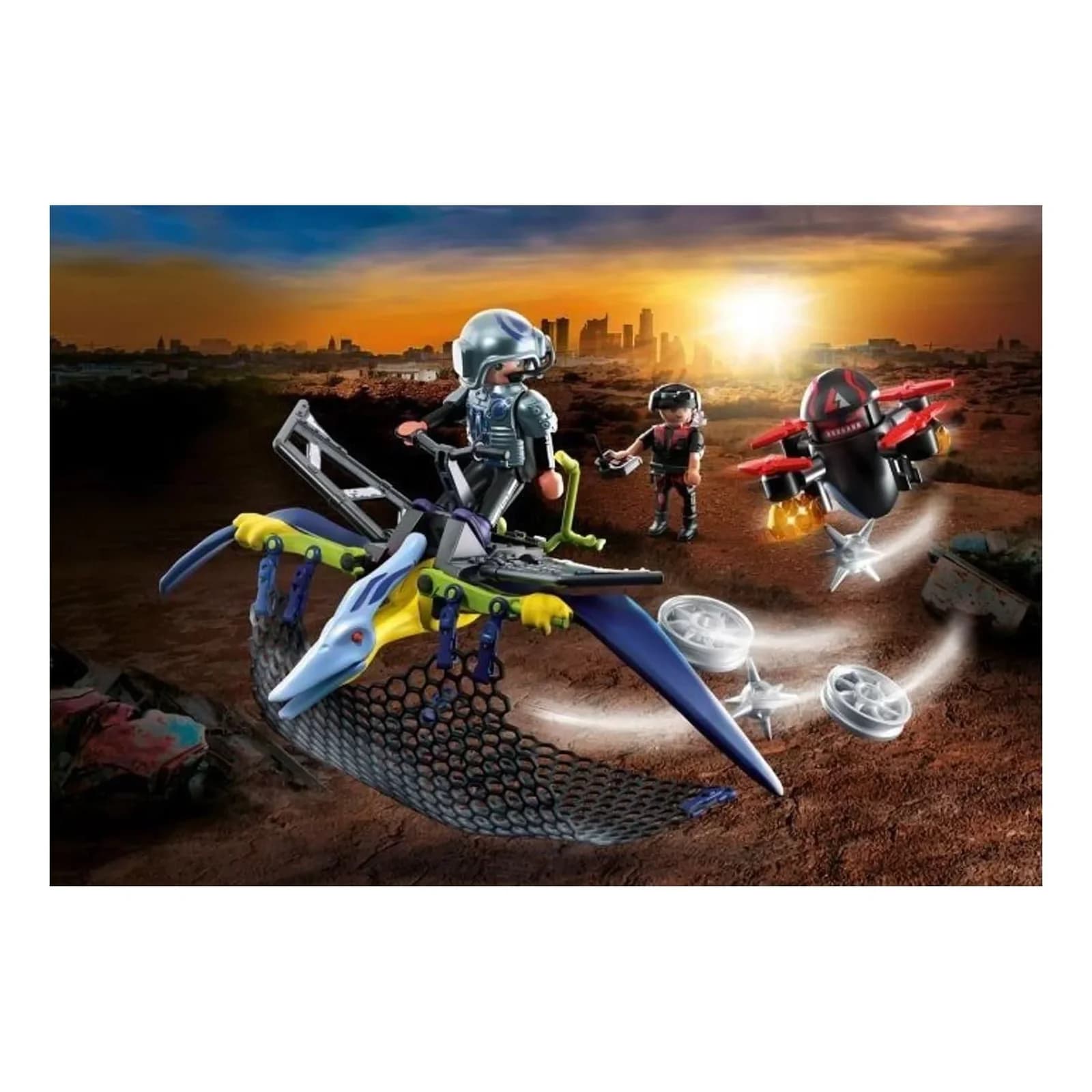 Playmobil Pteranodon: Attacke aus der Luft mit Rüstung und Drohne