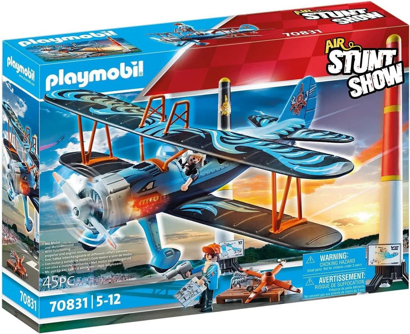 Playmobil Air Stuntshow Doppeldecker Phönix 70831 Konstruktions-Spielset - Bild 2