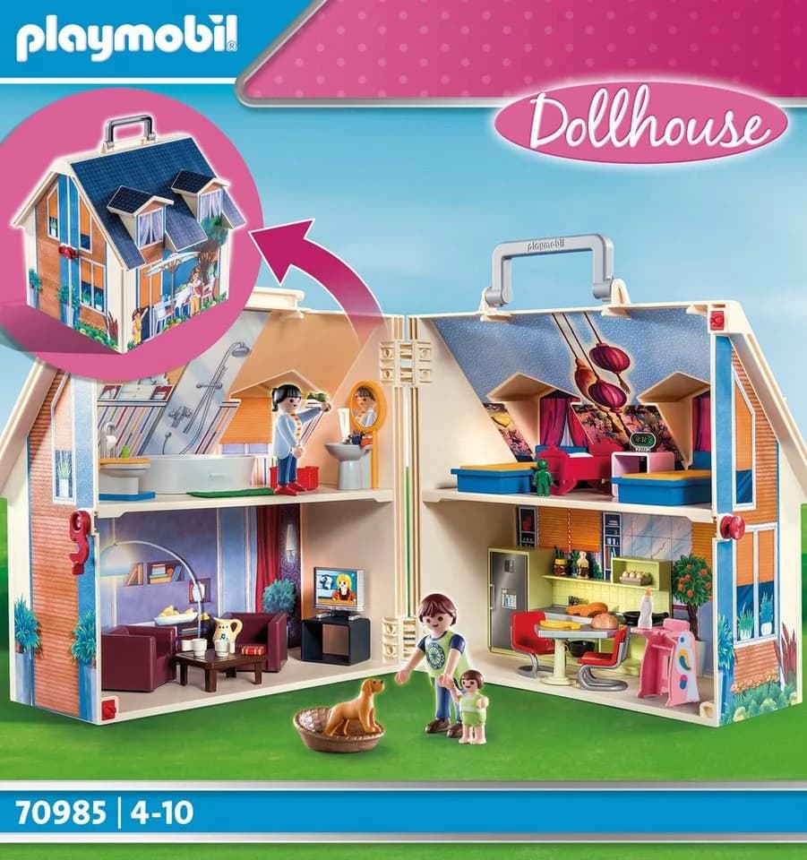 PLAYMOBIL Mitnehm-Puppenhaus 70985 Bunt Konstruktions-Spielset - Bild 2