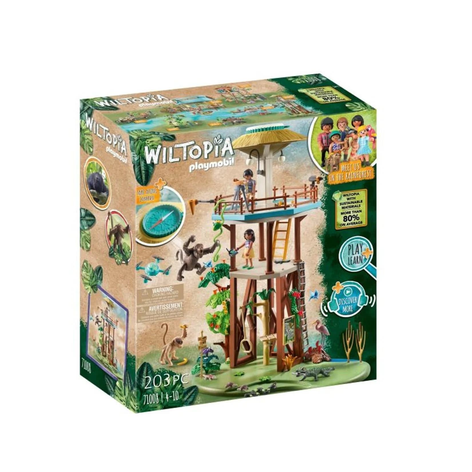 Playmobil 71008 Wiltopia Forschungsturm mit Kompass - Dschungel-Abenteuer