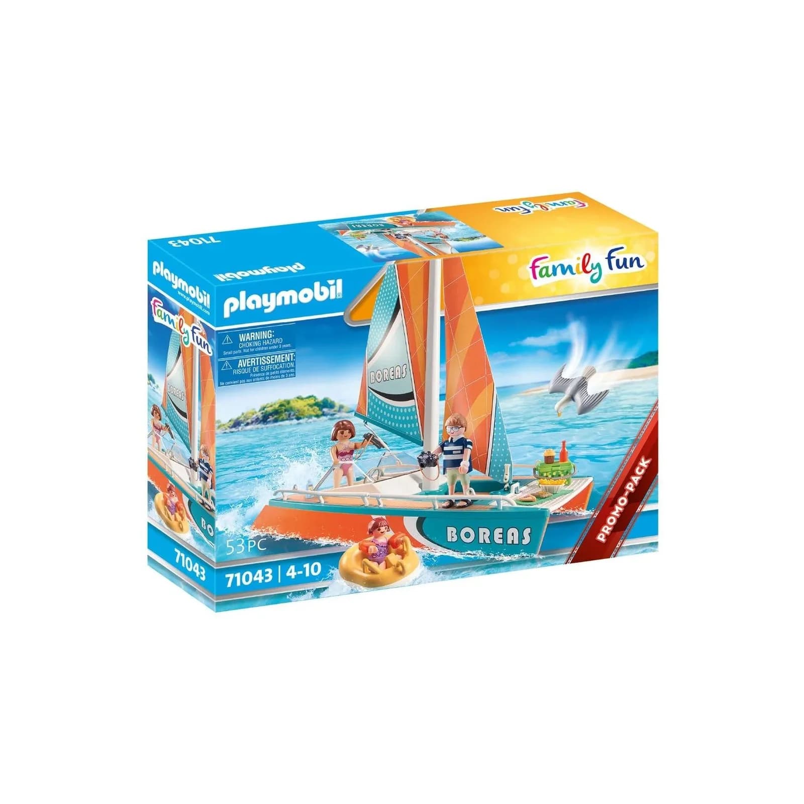 PLAYMOBIL 71043 Family Fun Katamaran Bunt Schwimmfähig