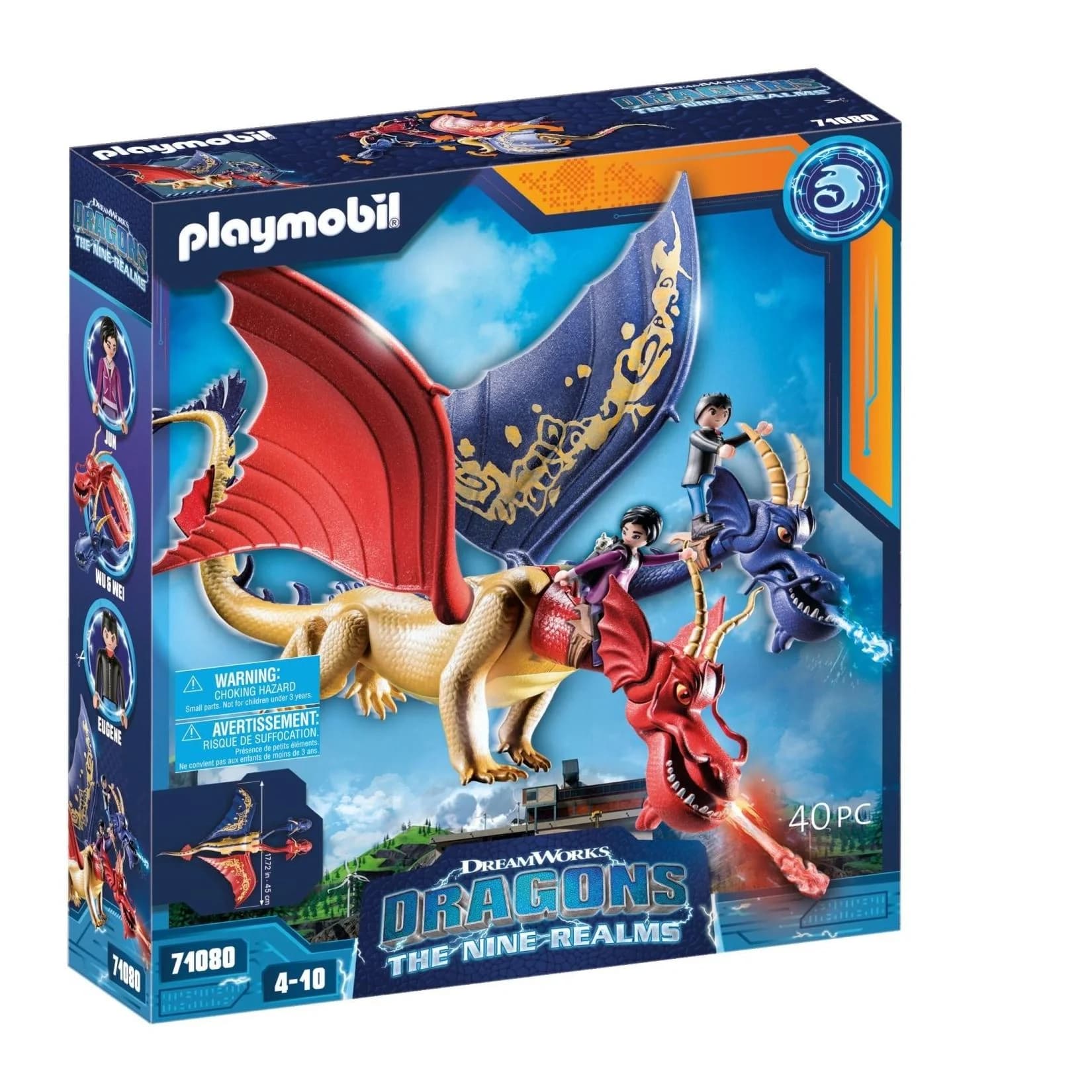Playmobil® Dragons: The Nine Realms - Wu & Wei mit Jun (71080) Konstruktions-Spielset