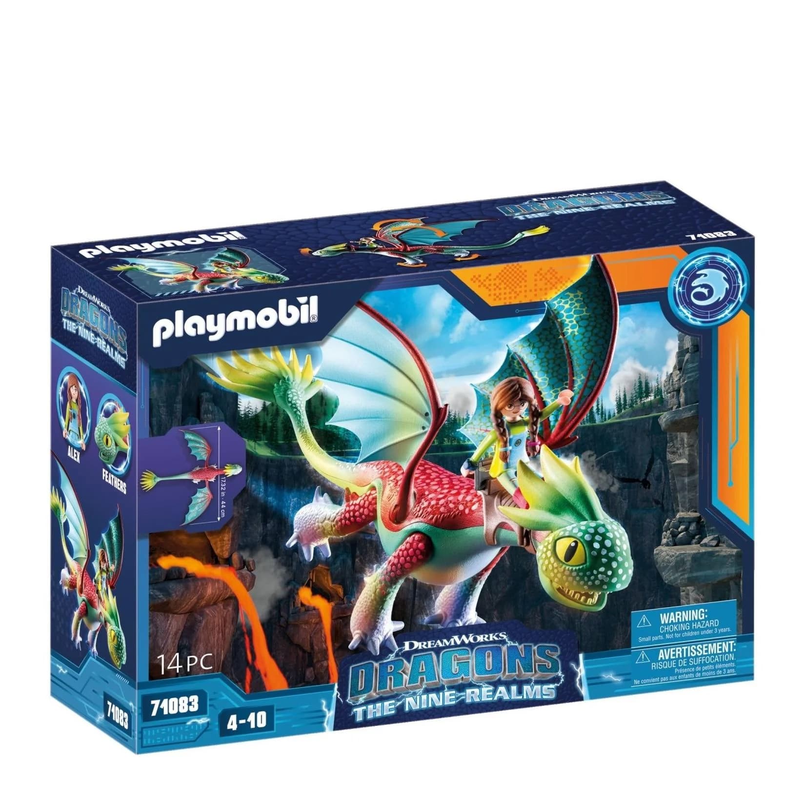 Playmobil® Dragons: The Nine Realms - Feathers & Alex Konstruktions-Spielset 14-tlg. Bunt