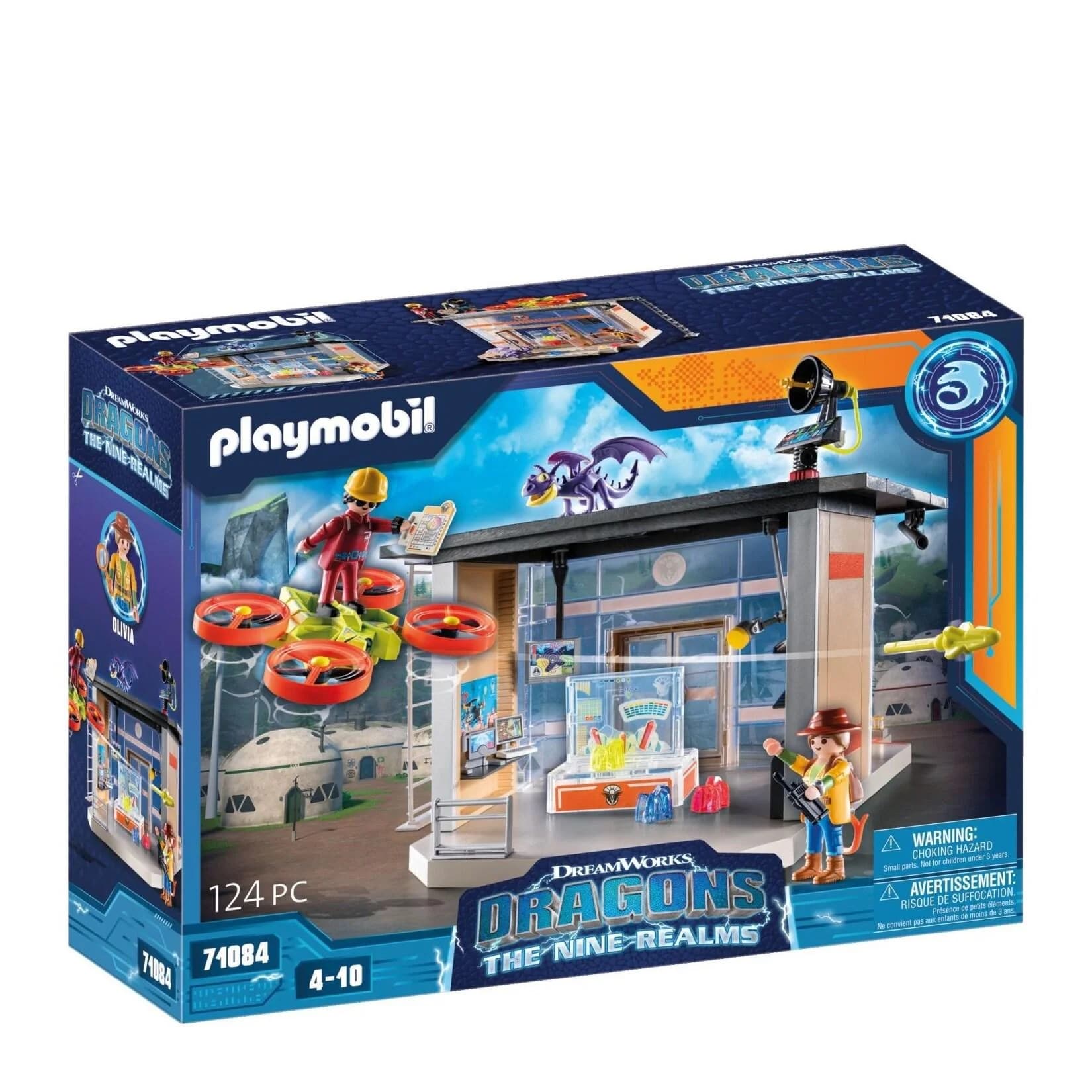 Playmobil Dragons: The Nine Realms - Icaris Lab mit Olivia, Forschungsmitarbeiter und Drachen