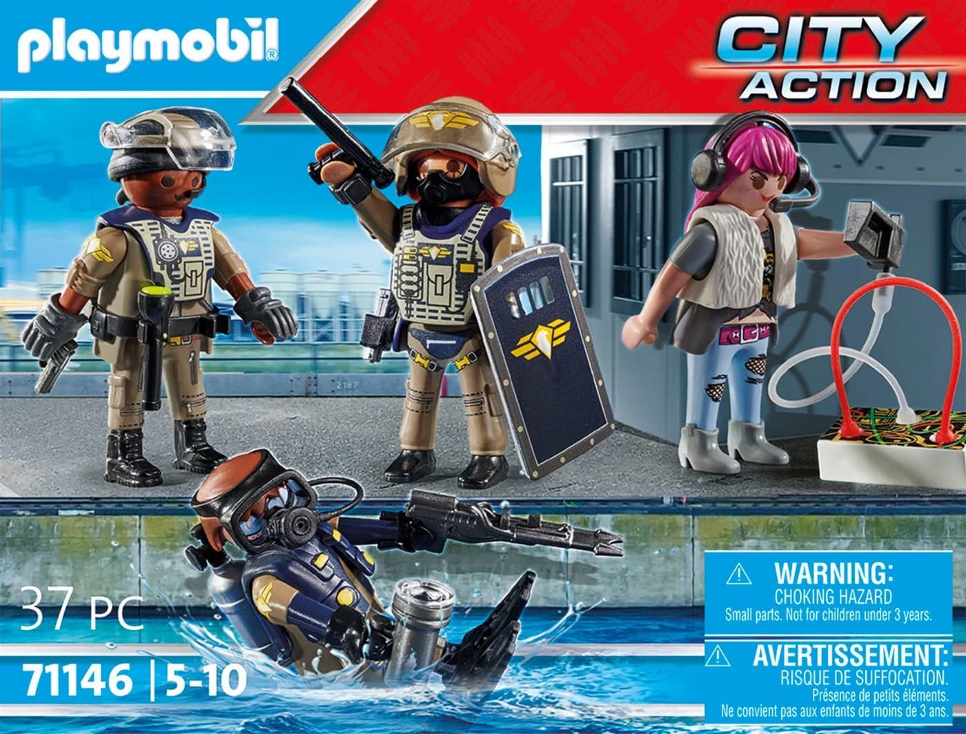 PLAYMOBIL SWAT-Figurenset 71146 My Action Heroes Bunt Kunststoff